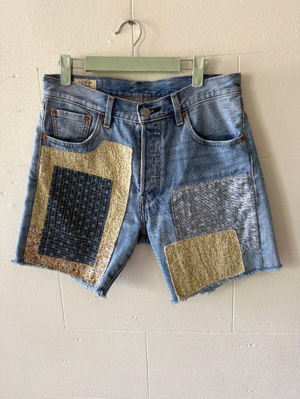 Levi's | 501® '93 Cut Off Jean 7" Patchwork Denim Shorts | Size 30